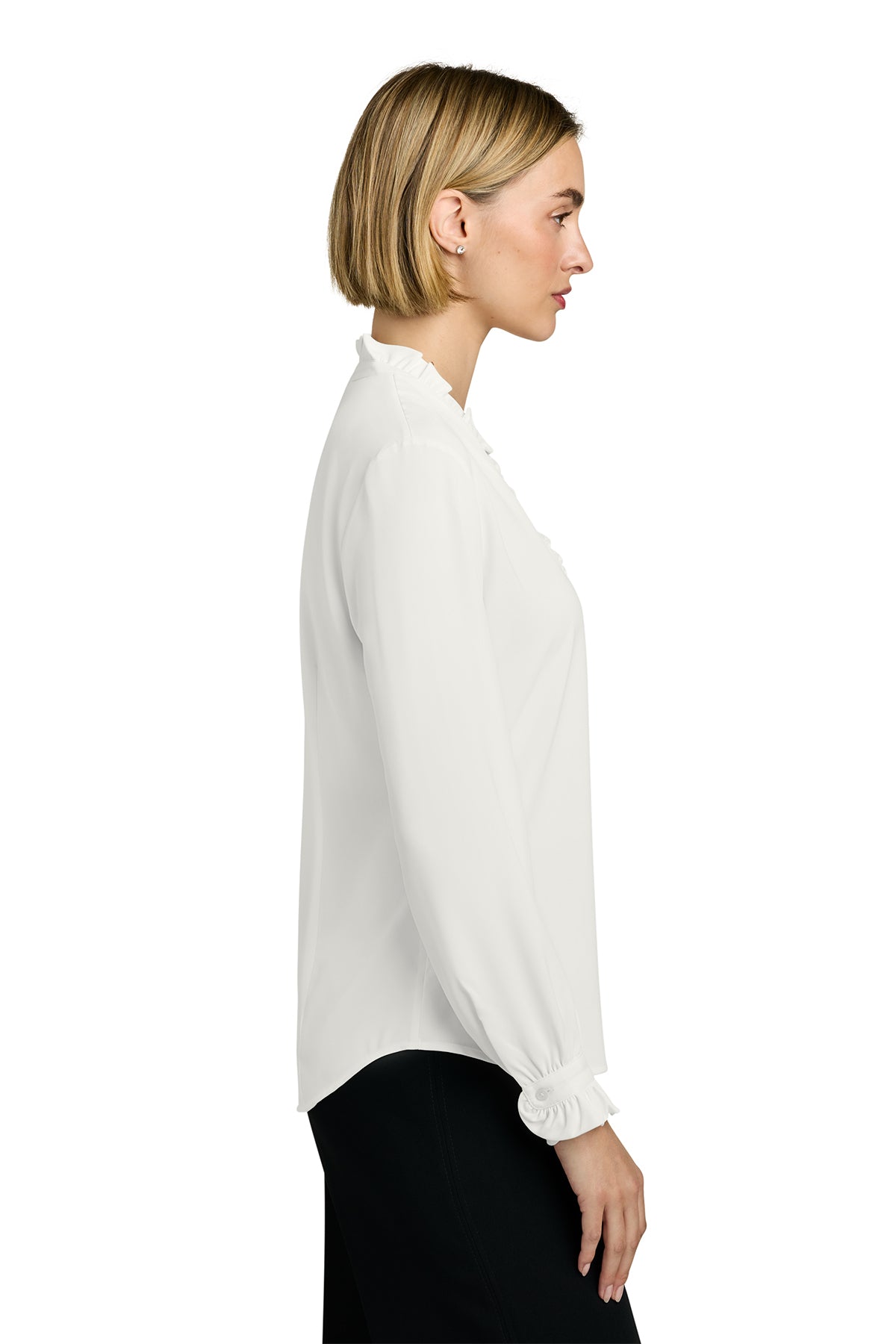 Brooks Brothers® Women’s Long Sleeve Ruffle Collar Blouse