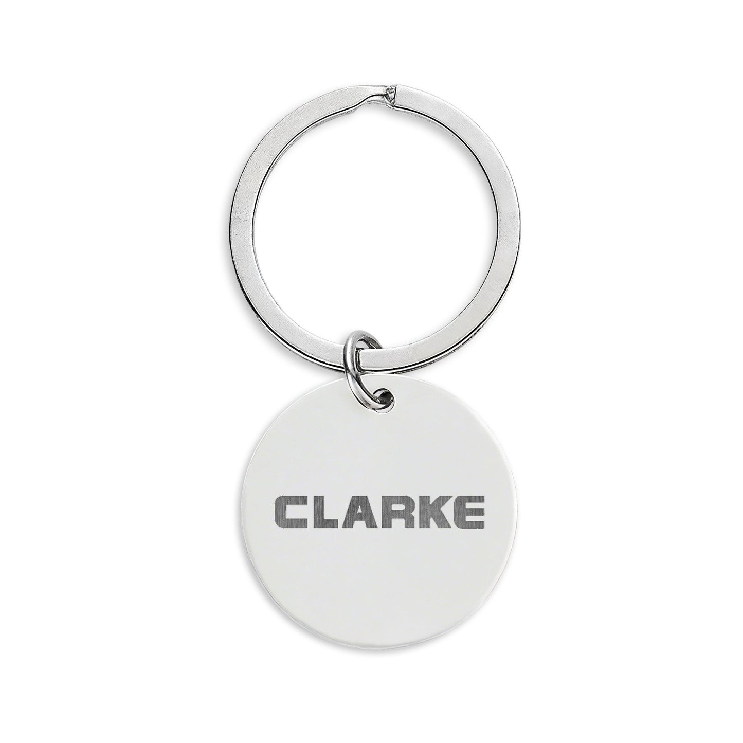 Stainless Steel Round Keychain (Engraving)