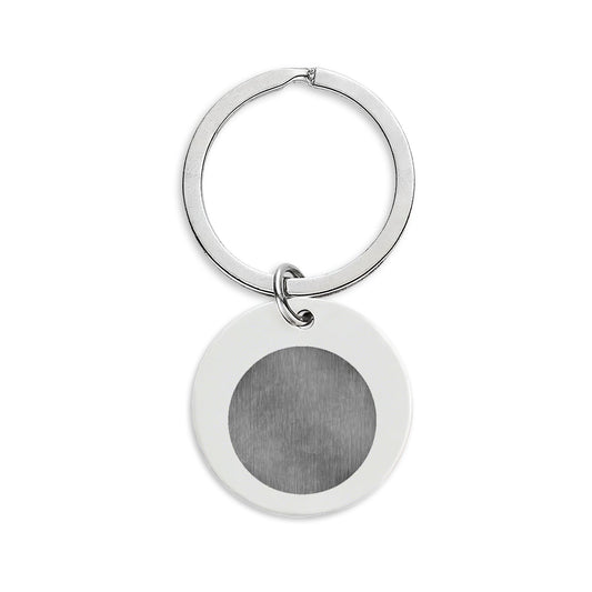 Stainless Steel Round Keychain (Engraving) - Pump Engines