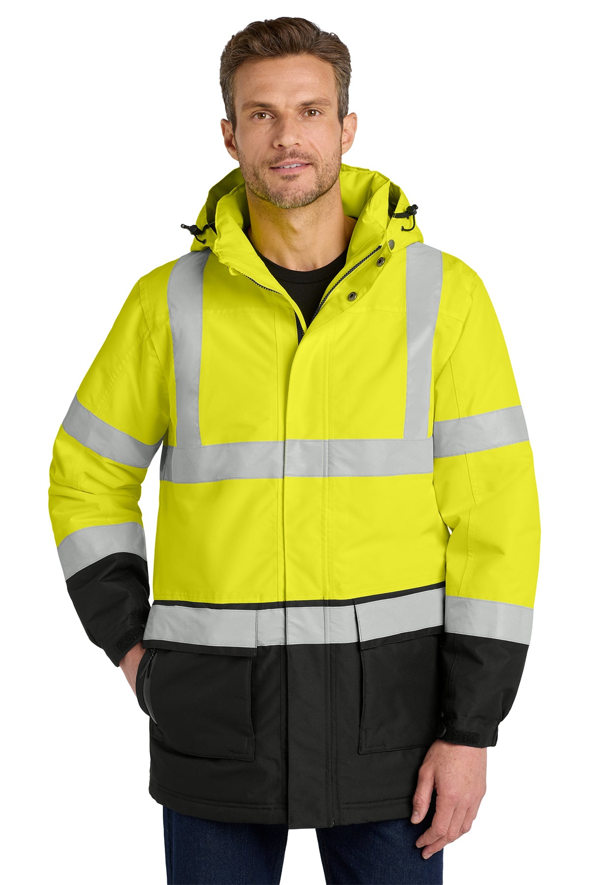 Men's Port Authority® ANSI 107 Class 3 Safety Heavyweight Parka - Pump Engines