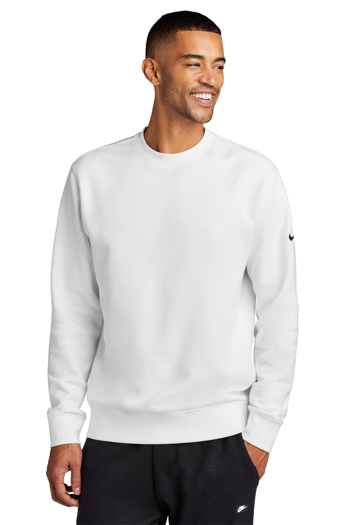 Men's Nike Club Fleece Sleeve Swoosh Crew - Pump Engines