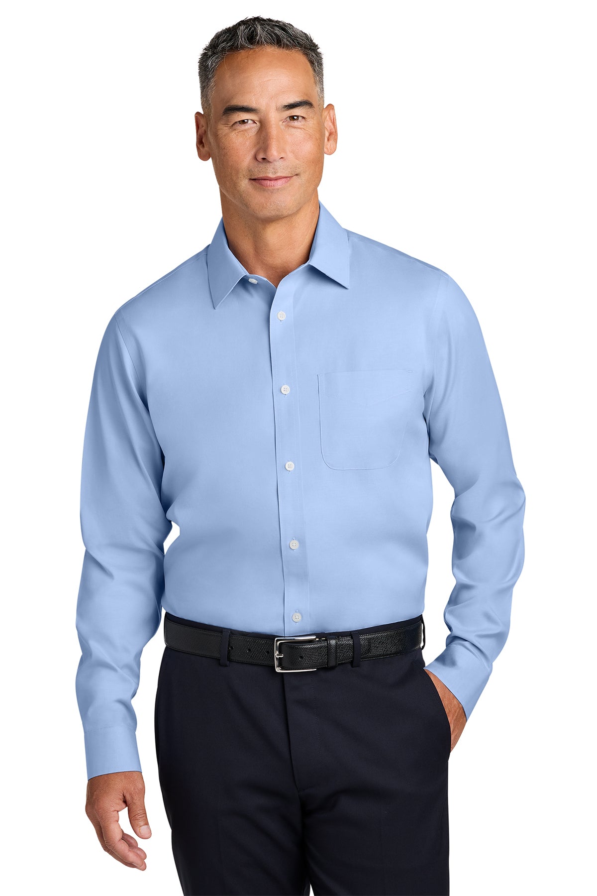 Men's Brooks Brothers® Wrinkle-Free Stretch Pinpoint Spread Collar Shirt - Pump Engines