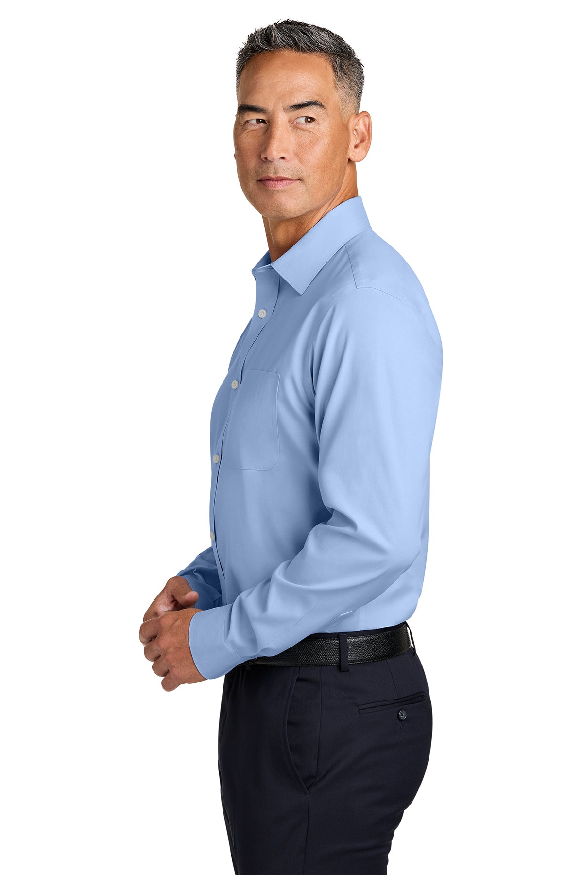 Men's Brooks Brothers® Wrinkle-Free Stretch Pinpoint Spread Collar Shirt - Pump Engines