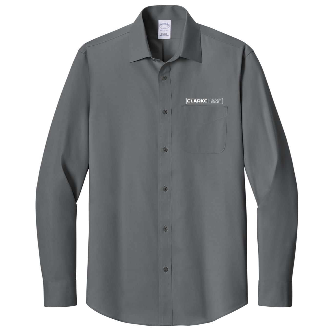 Men's Brooks Brothers® Wrinkle-Free Stretch Pinpoint Spread Collar Shirt - Pump Engines