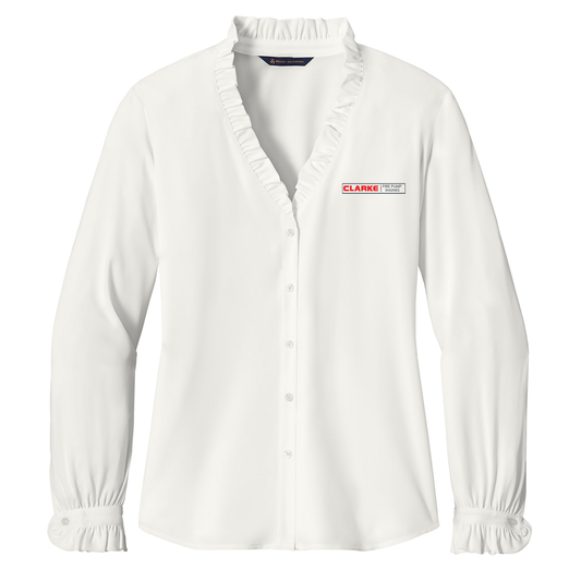 Women’s Brooks Brothers® Long Sleeve Ruffle Collar Blouse - Pump Engines